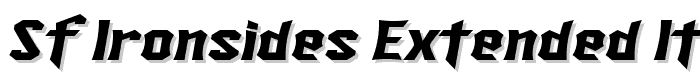 SF Ironsides Extended Italic font